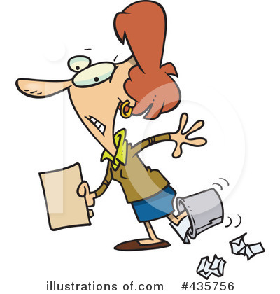 Royalty-Free (RF) Businesswoman Clipart Illustration by toonaday - Stock Sample #435756