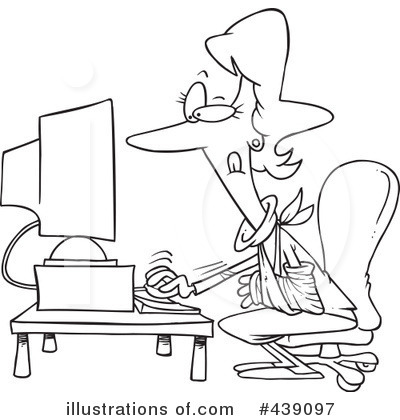 Royalty-Free (RF) Businesswoman Clipart Illustration by toonaday - Stock Sample #439097