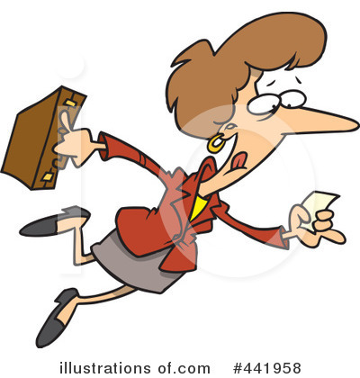 Royalty-Free (RF) Businesswoman Clipart Illustration by toonaday - Stock Sample #441958