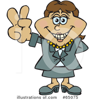 Royalty-Free (RF) Businesswoman Clipart Illustration by Dennis Holmes Designs - Stock Sample #65075