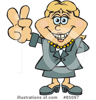 Royalty-Free (RF) Businesswoman Clipart Illustration by Dennis Holmes Designs - Stock Sample #65097