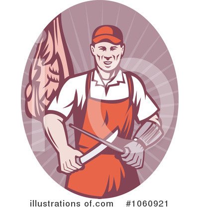 Royalty-Free (RF) Butcher Clipart Illustration by patrimonio - Stock Sample #1060921