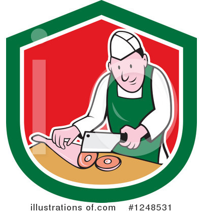 Royalty-Free (RF) Butcher Clipart Illustration by patrimonio - Stock Sample #1248531