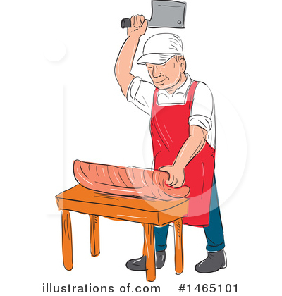 Royalty-Free (RF) Butcher Clipart Illustration by patrimonio - Stock Sample #1465101
