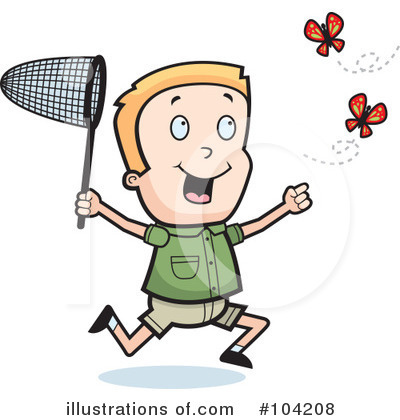 Chasing Butterflies Clipart #104208 by Cory Thoman