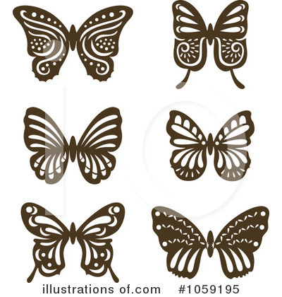 Butterflies Clipart #1059195 by Cherie Reve