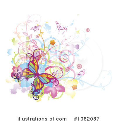 Royalty-Free (RF) Butterflies Clipart Illustration by AtStockIllustration - Stock Sample #1082087