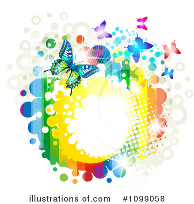 Royalty-Free (RF) Butterflies Clipart Illustration by merlinul - Stock Sample #1099058