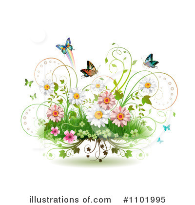 Royalty-Free (RF) Butterflies Clipart Illustration by merlinul - Stock Sample #1101995