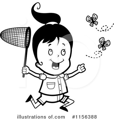 Chasing Butterflies Clipart #1156388 by Cory Thoman