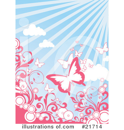 Royalty-Free (RF) Butterflies Clipart Illustration by OnFocusMedia - Stock Sample #21714