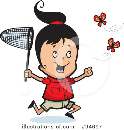 Chasing Butterflies Clipart #94697 by Cory Thoman