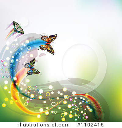 Royalty-Free (RF) Butterfly Background Clipart Illustration by merlinul - Stock Sample #1102416