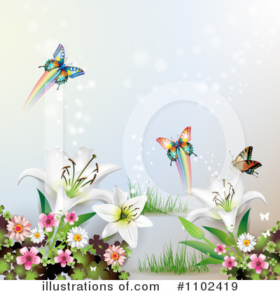 Royalty-Free (RF) Butterfly Background Clipart Illustration by merlinul - Stock Sample #1102419