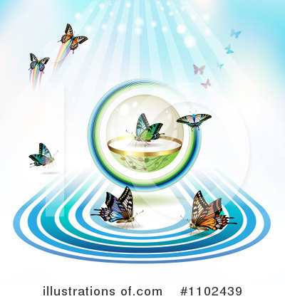 Royalty-Free (RF) Butterfly Background Clipart Illustration by merlinul - Stock Sample #1102439