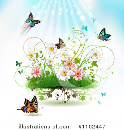 Royalty-Free (RF) Butterfly Background Clipart Illustration by merlinul - Stock Sample #1102447
