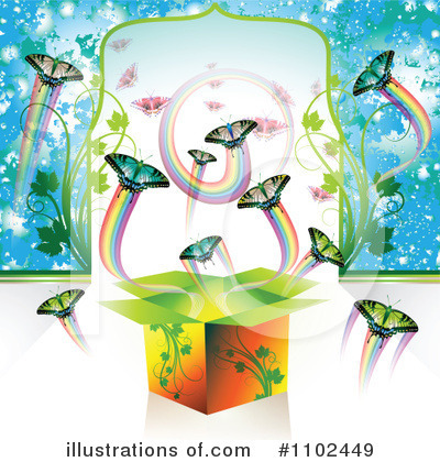 Royalty-Free (RF) Butterfly Background Clipart Illustration by merlinul - Stock Sample #1102449