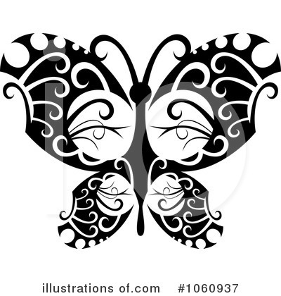Royalty-Free (RF) Butterfly Clipart Illustration by Vector Tradition SM - Stock Sample #1060937