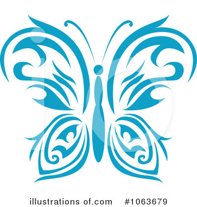 Royalty-Free (RF) Butterfly Clipart Illustration by Vector Tradition SM - Stock Sample #1063679