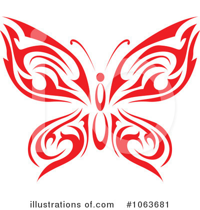Royalty-Free (RF) Butterfly Clipart Illustration by Vector Tradition SM - Stock Sample #1063681