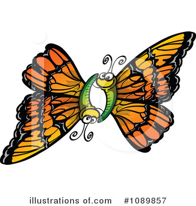 Royalty-Free (RF) Butterfly Clipart Illustration by Zooco - Stock Sample #1089857