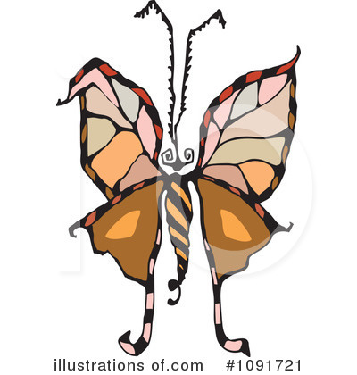 Royalty-Free (RF) Butterfly Clipart Illustration by Steve Klinkel - Stock Sample #1091721