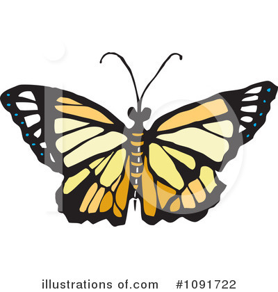 Royalty-Free (RF) Butterfly Clipart Illustration by Steve Klinkel - Stock Sample #1091722