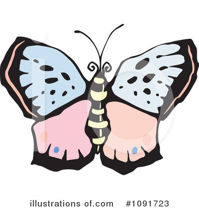 Royalty-Free (RF) Butterfly Clipart Illustration by Steve Klinkel - Stock Sample #1091723