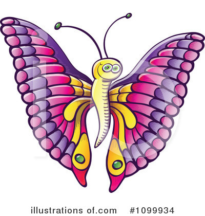 Royalty-Free (RF) Butterfly Clipart Illustration by Zooco - Stock Sample #1099934