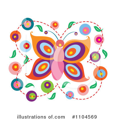 Royalty-Free (RF) Butterfly Clipart Illustration by Cherie Reve - Stock Sample #1104569