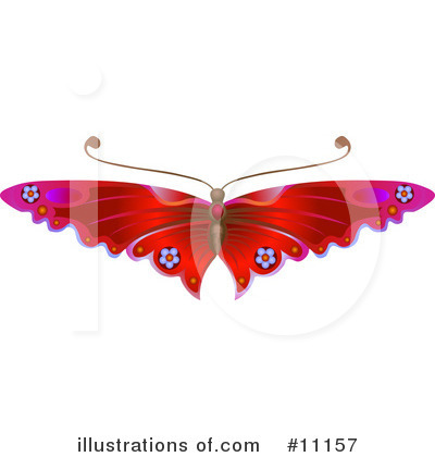 Royalty-Free (RF) Butterfly Clipart Illustration by AtStockIllustration - Stock Sample #11157