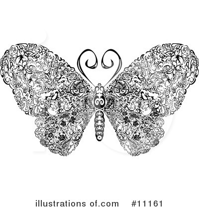 Royalty-Free (RF) Butterfly Clipart Illustration by AtStockIllustration - Stock Sample #11161