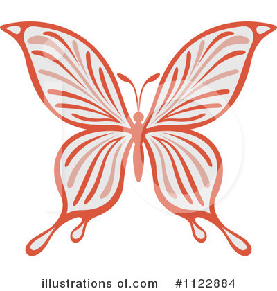 Royalty-Free (RF) Butterfly Clipart Illustration by Vector Tradition SM - Stock Sample #1122884