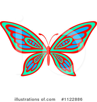 Royalty-Free (RF) Butterfly Clipart Illustration by Vector Tradition SM - Stock Sample #1122886