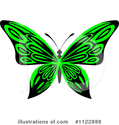 Royalty-Free (RF) Butterfly Clipart Illustration by Vector Tradition SM - Stock Sample #1122888
