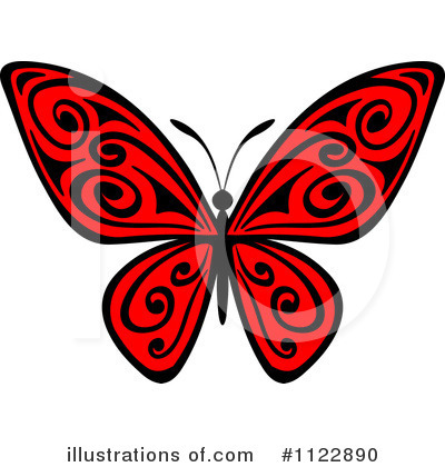 Royalty-Free (RF) Butterfly Clipart Illustration by Vector Tradition SM - Stock Sample #1122890