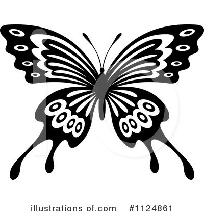 Royalty-Free (RF) Butterfly Clipart Illustration by Vector Tradition SM - Stock Sample #1124861