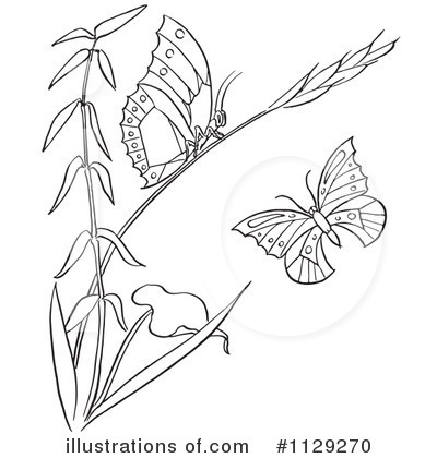 Royalty-Free (RF) Butterfly Clipart Illustration by Picsburg - Stock Sample #1129270