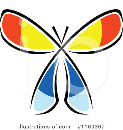 Royalty-Free (RF) Butterfly Clipart Illustration by Vector Tradition SM - Stock Sample #1160367