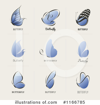 Blue Butterfly Clipart #1166785 by elena