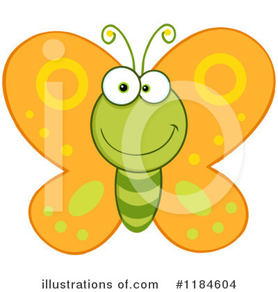Royalty-Free (RF) Butterfly Clipart Illustration by Hit Toon - Stock Sample #1184604