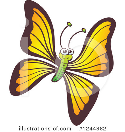 Royalty-Free (RF) Butterfly Clipart Illustration by Zooco - Stock Sample #1244882