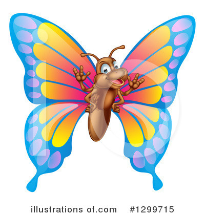 Royalty-Free (RF) Butterfly Clipart Illustration by AtStockIllustration - Stock Sample #1299715