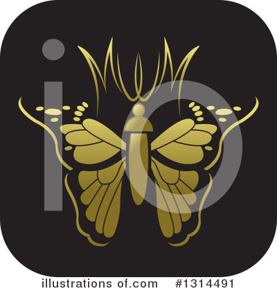 Royalty-Free (RF) Butterfly Clipart Illustration by Lal Perera - Stock Sample #1314491