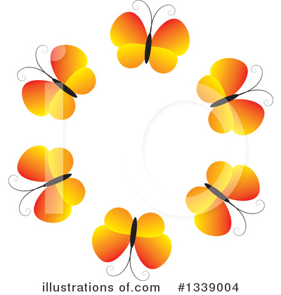 Royalty-Free (RF) Butterfly Clipart Illustration by ColorMagic - Stock Sample #1339004