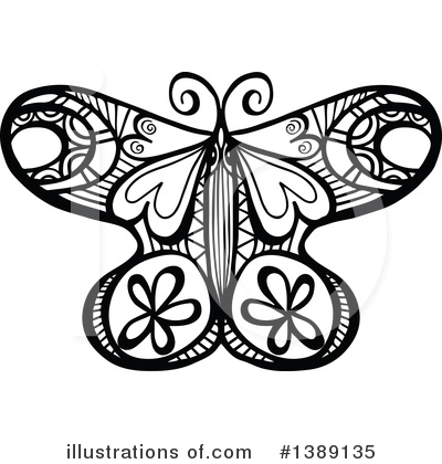 Royalty-Free (RF) Butterfly Clipart Illustration by Prawny - Stock Sample #1389135