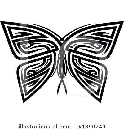 Royalty-Free (RF) Butterfly Clipart Illustration by Vector Tradition SM - Stock Sample #1390249