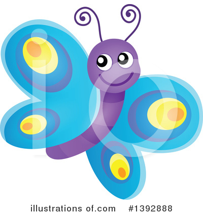 Royalty-Free (RF) Butterfly Clipart Illustration by visekart - Stock Sample #1392888