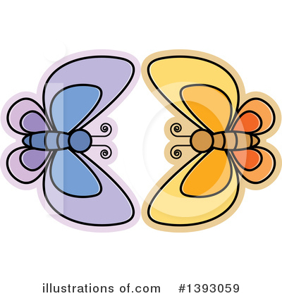 Royalty-Free (RF) Butterfly Clipart Illustration by Lal Perera - Stock Sample #1393059