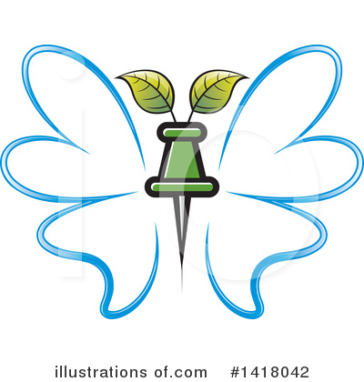 Butterfly Clipart #1418042 by Lal Perera